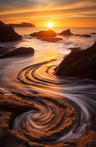 Goldene Stunde am Meer