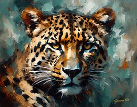 Wildtiere - Abstrakter Surrealismus - Leopard 1 von Johannas Art Creations