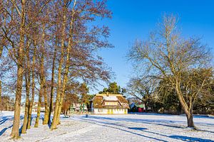 Haus am Bodden in Wieck auf dem Fischland-Darß im Winter