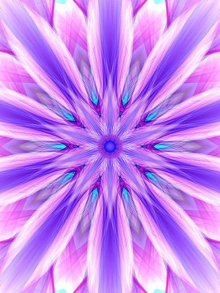 Mandala digital art 'Forever love by Ivonne Fuhren- van de Kerkhof