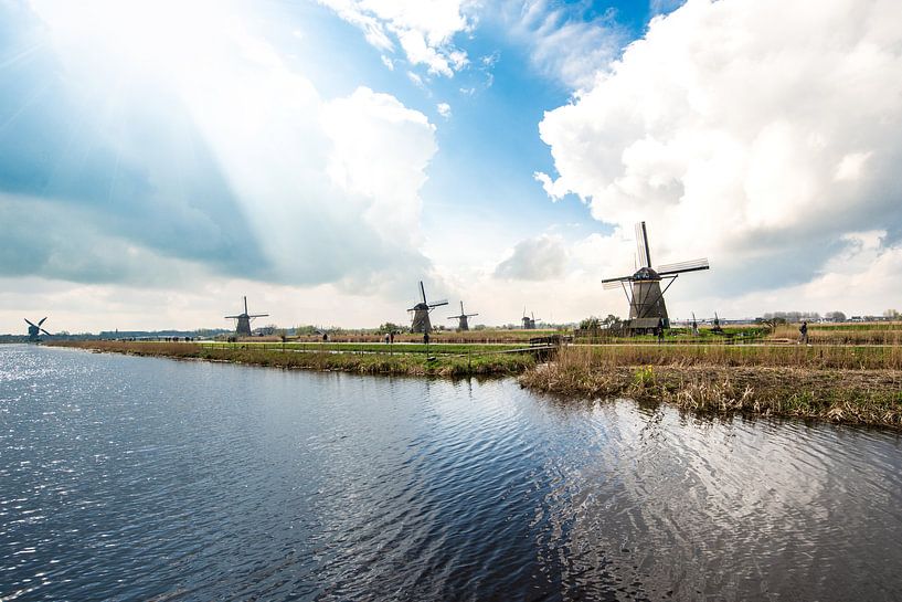 Kinderdijk Windmolens van Brian Morgan