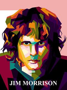 Jim Morrison in WPAP ART van miru arts