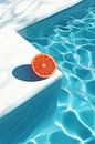 Grapefruit at azure poolside by Franka Poulain thumbnail