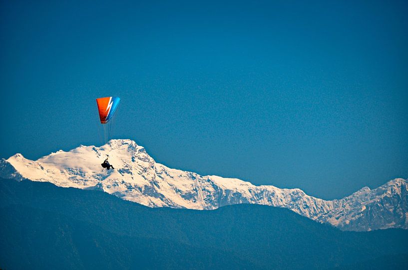 In the skies above Pokhara: A breathtaking view of the Himalayas by Frank Photos