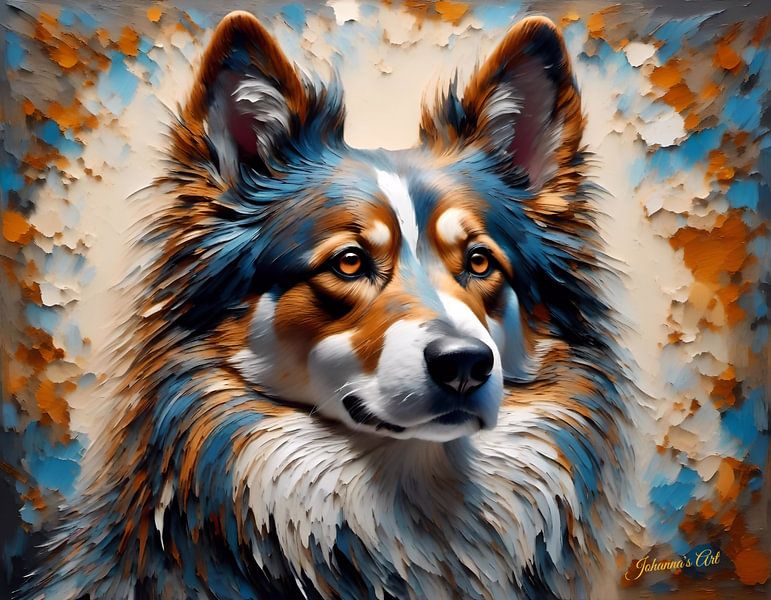 Yakutian Laika Dog Art Print 1 | Original Artwork | Johanna's Art by Johannas Art Creations