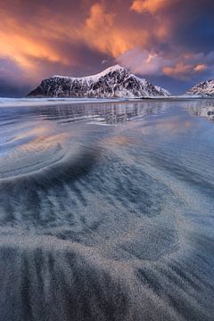 Sunset at Skagsanden. by Sven Broeckx