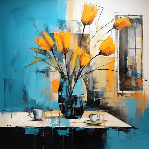 Vase of Blooms by Art Lovers
