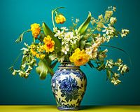Field flowers bouquet painting wildflowers