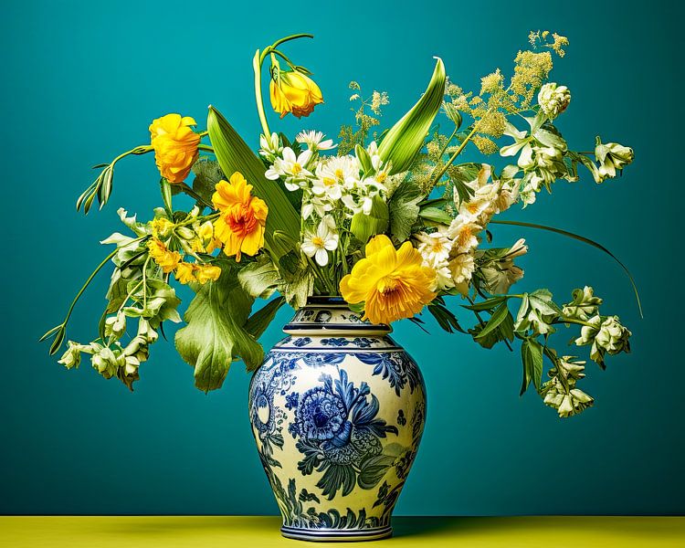 Feldblumen Strauß Malerei Wildblumen von Vlindertuin-Art