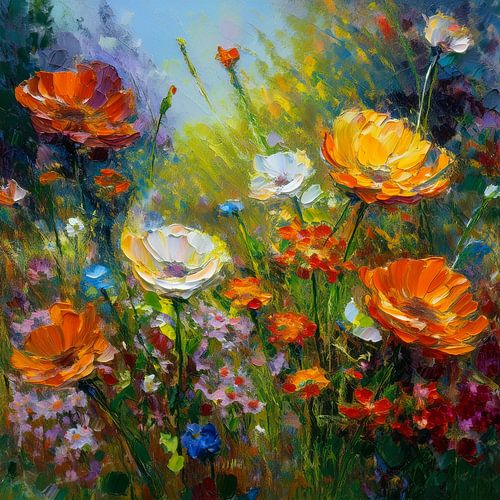 Prachtige impressionistische bloemen