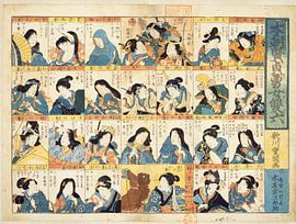 Kunisada, Ladies as Japanese Comics, 1843-1847 by Atelier Liesjes