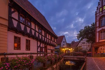 Oude stad, Quedlinburg; Harz gebergte