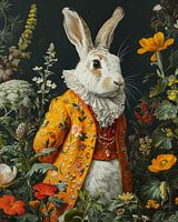 Das weiße Kaninchen im Kostüm