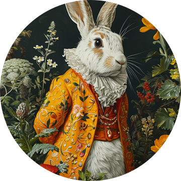 Het witte konijn in kostuum van Studio Allee