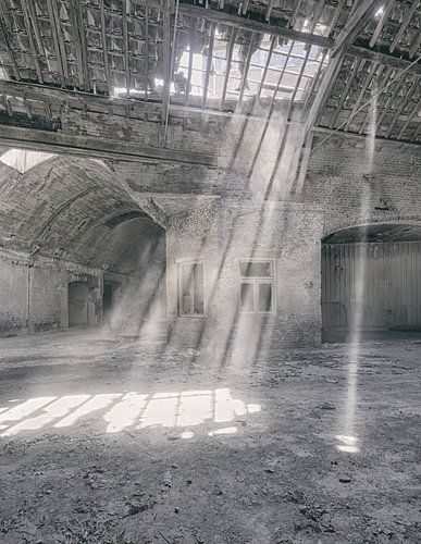 Abandoned sites: Sphinx factory Maastricht beams of light
