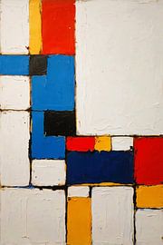 Œuvre d'art abstraite géométrique avec des plans colorés sur Art & Soul Creations