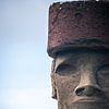 Paaseiland Moai close-up van Jelmer Laernoes