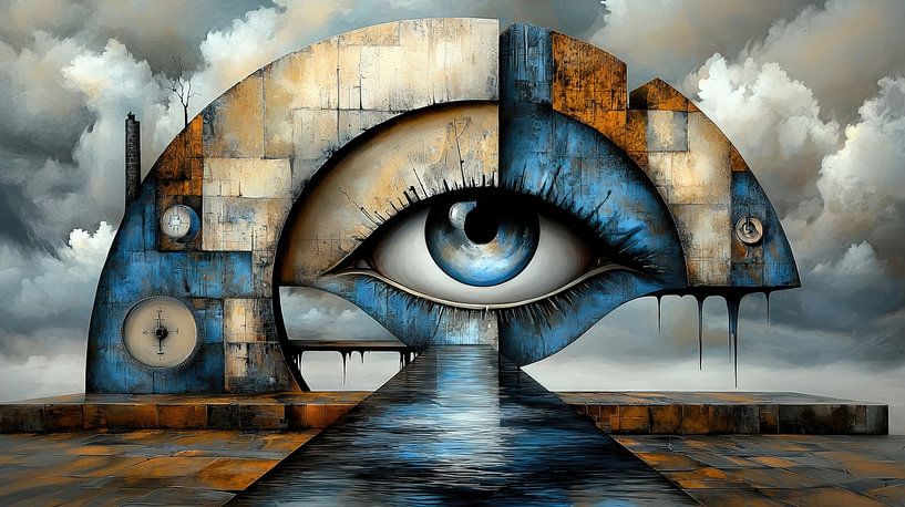 Das allsehende Auge des Horizonts von Klaus Tesching - Art-AI