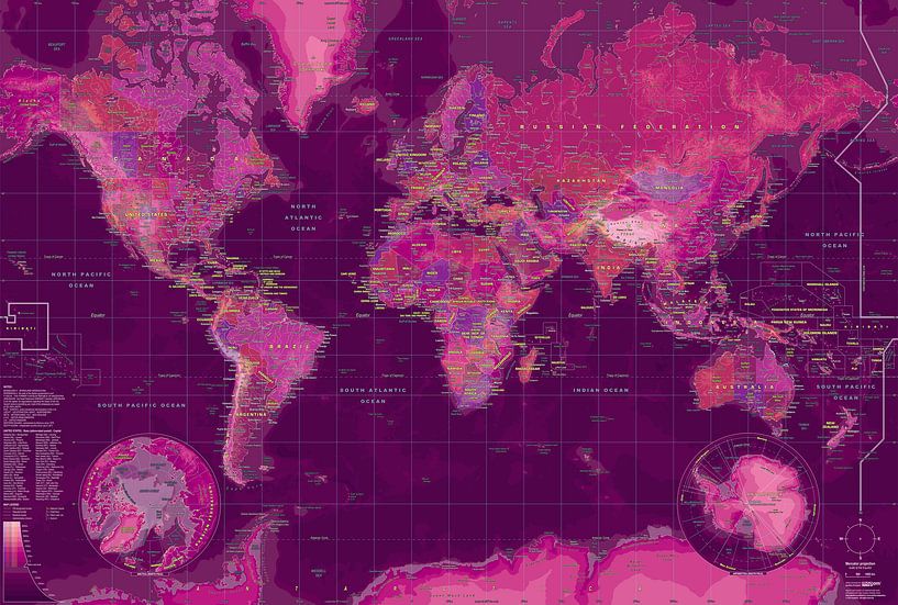 Pop-Planisphäre von MAPOM Geoatlas