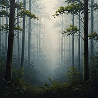 Nebliger Wald