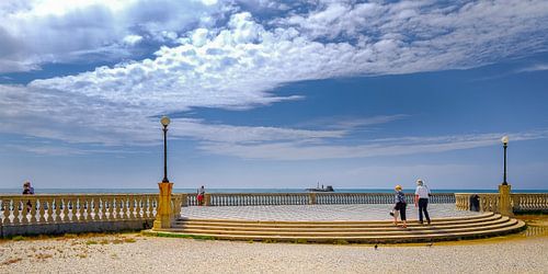 Boulevard van Livorno, Toscane, Italië.