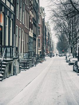 Prinsengracht im Schnee #2 von Roger Janssen