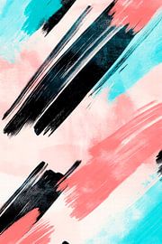 Trait de couleur abstrait - Design moderne sur Poster Art Shop