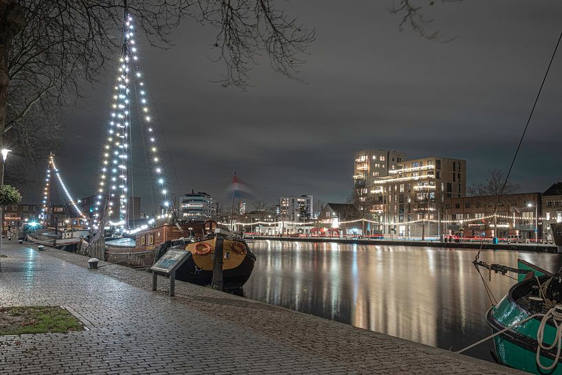 Winter evening lights at Piushaven by Freddie de Roeck