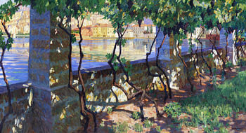 HANS LIETZMANN, Pergola of the Cafe Paradiso in Torbole, 1911