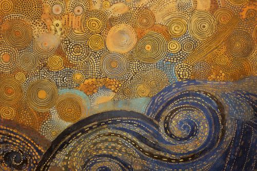 Wavy patterns and circular shapes