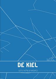 Blueprint | Carte | De Kiel (Drenthe) sur Affiches de lieux