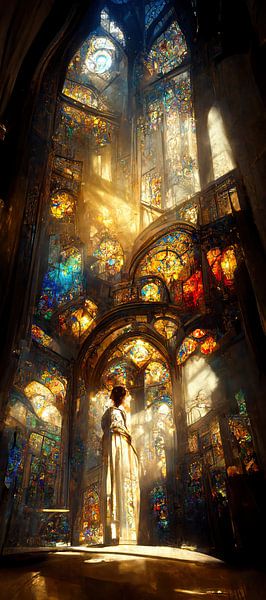 Stained Glass, Een Kleurrijk Verhaal von Blickfänger Gemälde