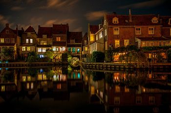 Enkhuizen, Hafen, Alte Häuser