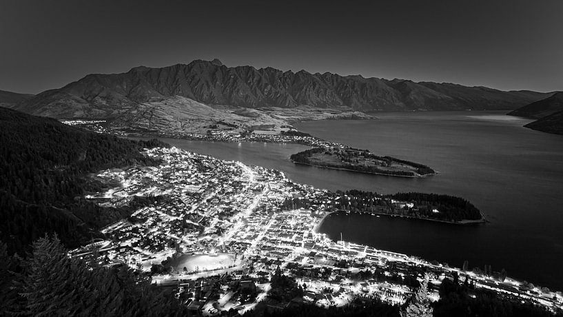 Blick über Queenstown, Neuseeland von Henk Meijer Photography