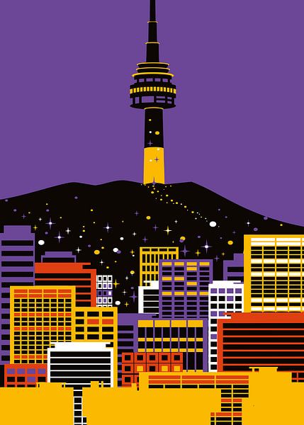 Nuit étoilée au-dessus de la tour de Namsan par Art Kingdom