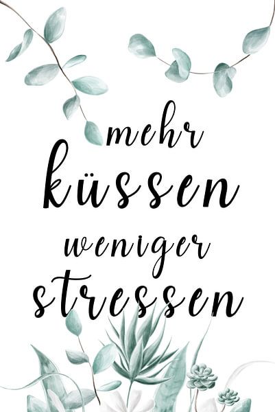 more kissing less stress by Poster Art Shop