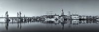 Kampen skyline panorama Zwart-wit #3 von Edwin Mooijaart Miniaturansicht