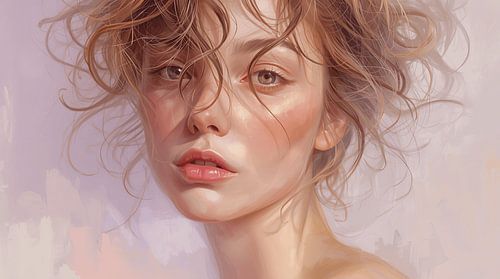 Delicate calm - portrait in pastel colours