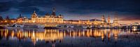 Skyline panorama of the city of Dresden in Saxony.