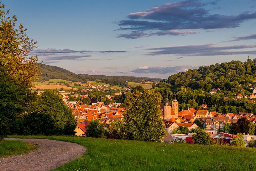 Beautiful evening atmosphere over the half-timbered town of Schmalkalden by Oliver Hlavaty