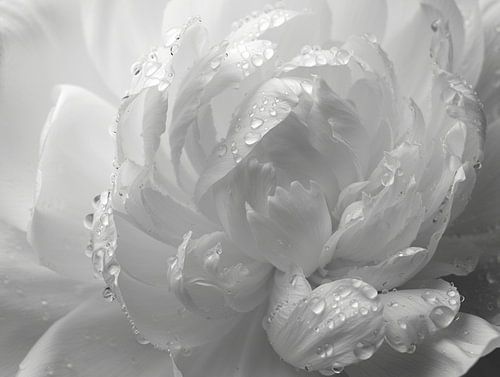 Photographie macro en noir et blanc lumineuse