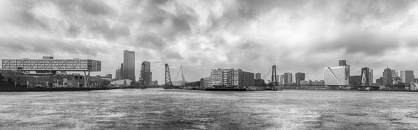 Skyline rotterdam zwart wit / black &amp; white by Danny van Vessem