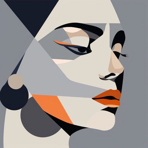 Abstract portret van een vrouw