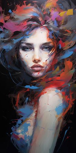 Digitaal creëerde hele mooie vrouw