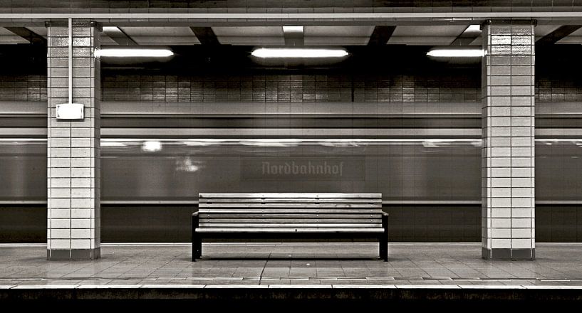 Ghost train at Nordbahnhof in East Berlin by Silva Wischeropp
