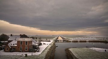 Winter in Noordpolderzijl, Groningen van Bo Scheeringa Photography