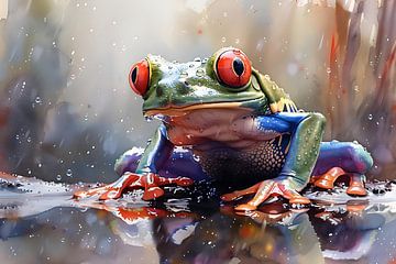 Grüner Frosch von PixelPrestige