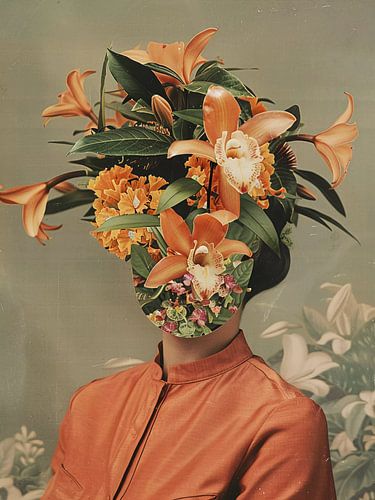 Portrait floral vintage