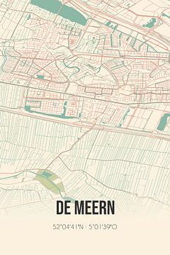 Vintage landkaart van De Meern (Utrecht) van Rezona