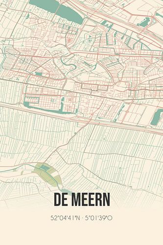 Alte Karte von De Meern (Utrecht)